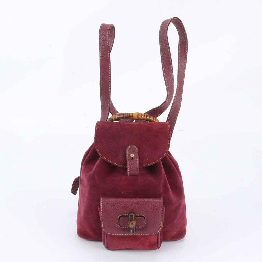 Gucci Old Bamboo 003 1705 0030 Leather Backpack for Women